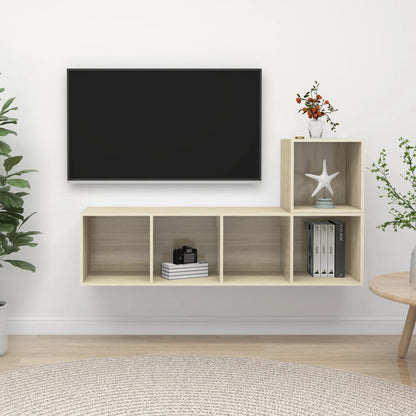 2Dílný Set Tv Skříněk Šedý Kompozitní Dřevo