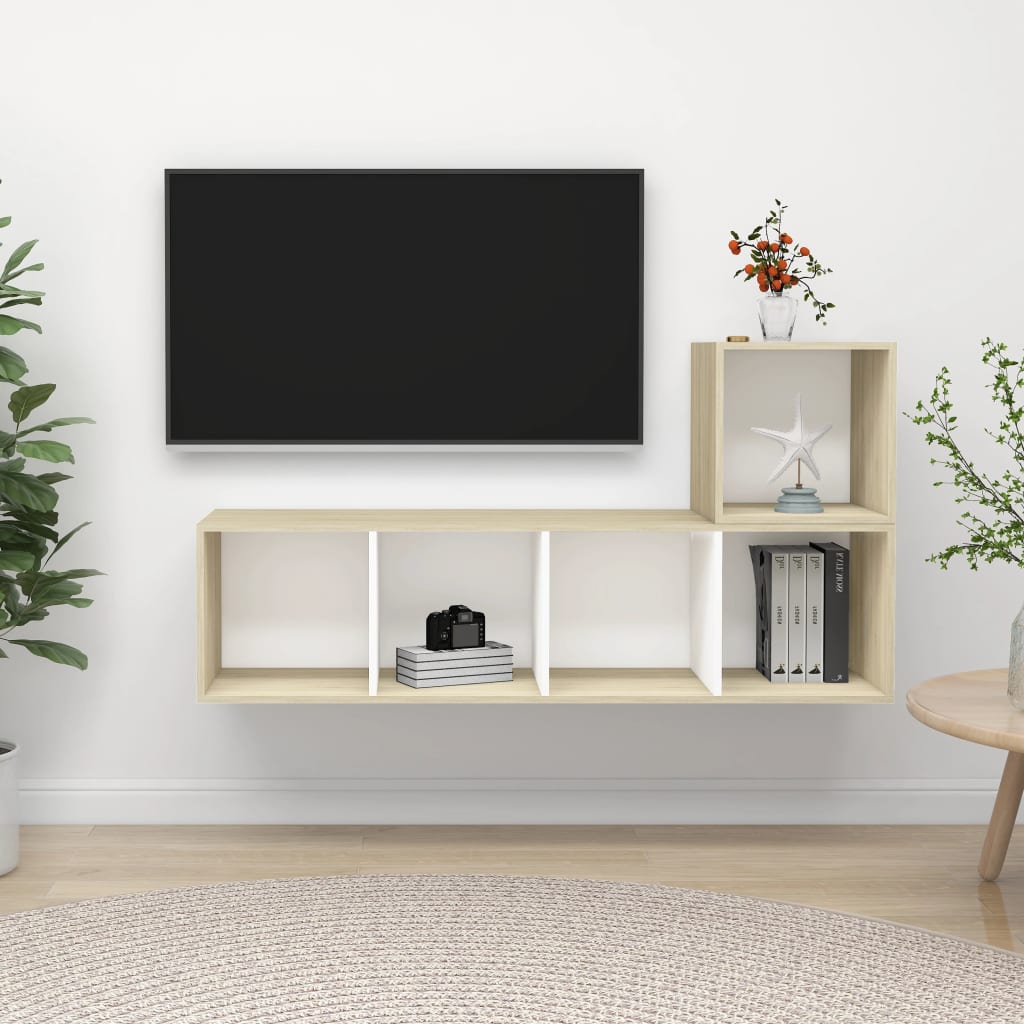 2Dílný Set Tv Skříněk Šedý Kompozitní Dřevo