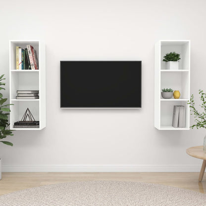 Nástěnné Tv Skříňky 2 Ks Betonově Šedé Dřevotříska