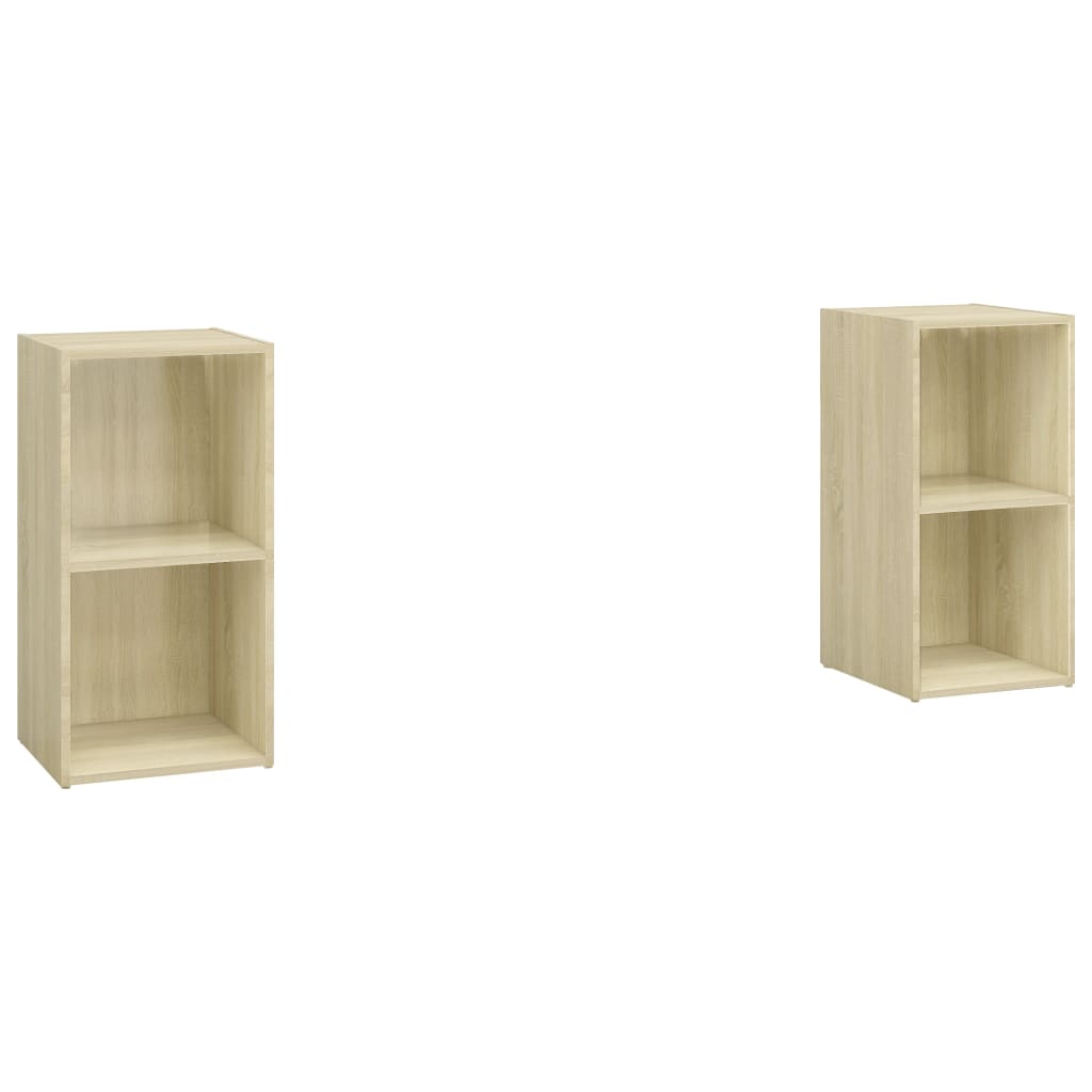 Tv Skříňky 2 Ks 72 X 35 X 36,5 Cm Kompozitní Dřevo Dub Sonoma