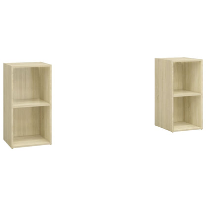 Tv Skříňky 2 Ks 72 X 35 X 36,5 Cm Kompozitní Dřevo Dub Sonoma