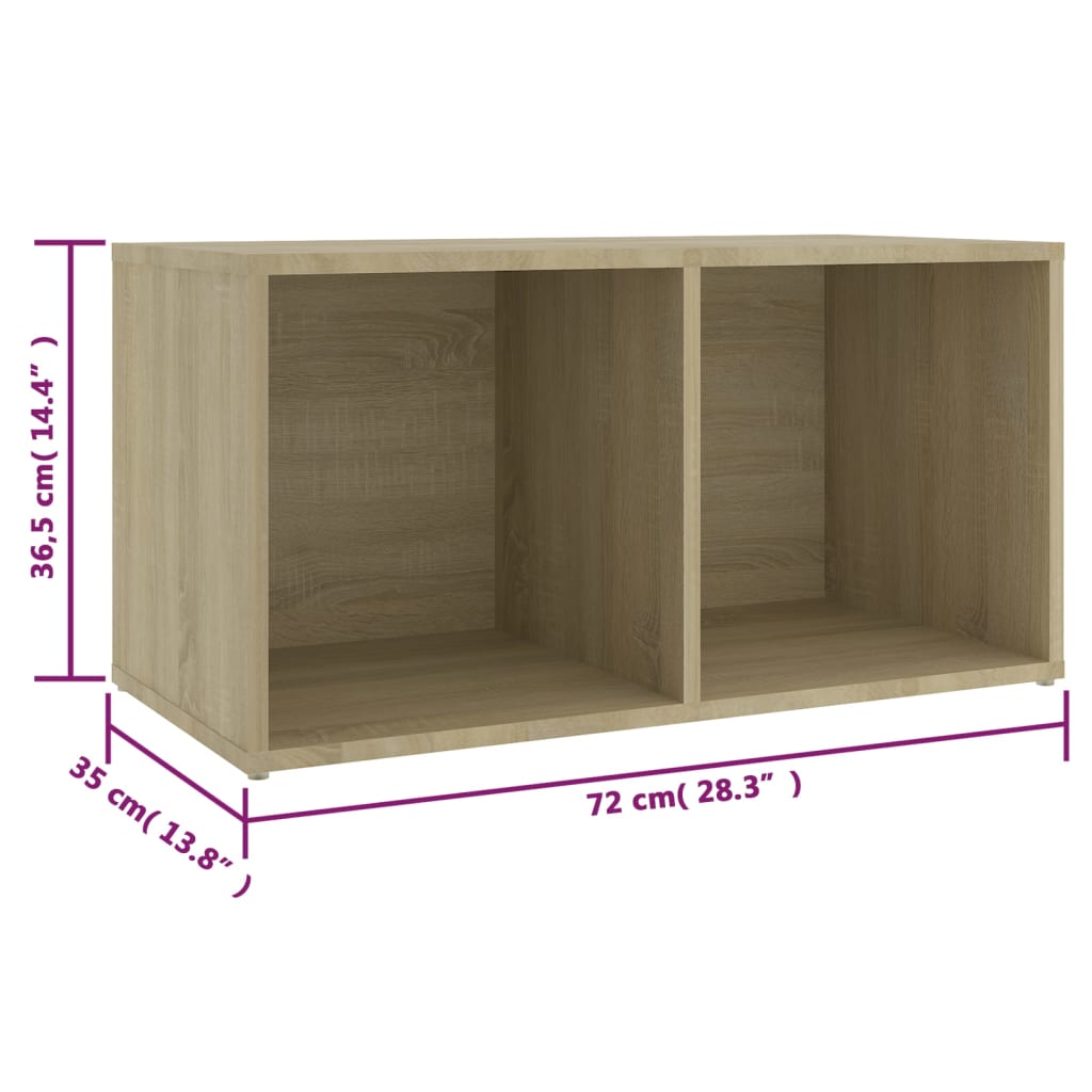 Tv Skříňky 2 Ks 72 X 35 X 36,5 Cm Kompozitní Dřevo Dub Sonoma
