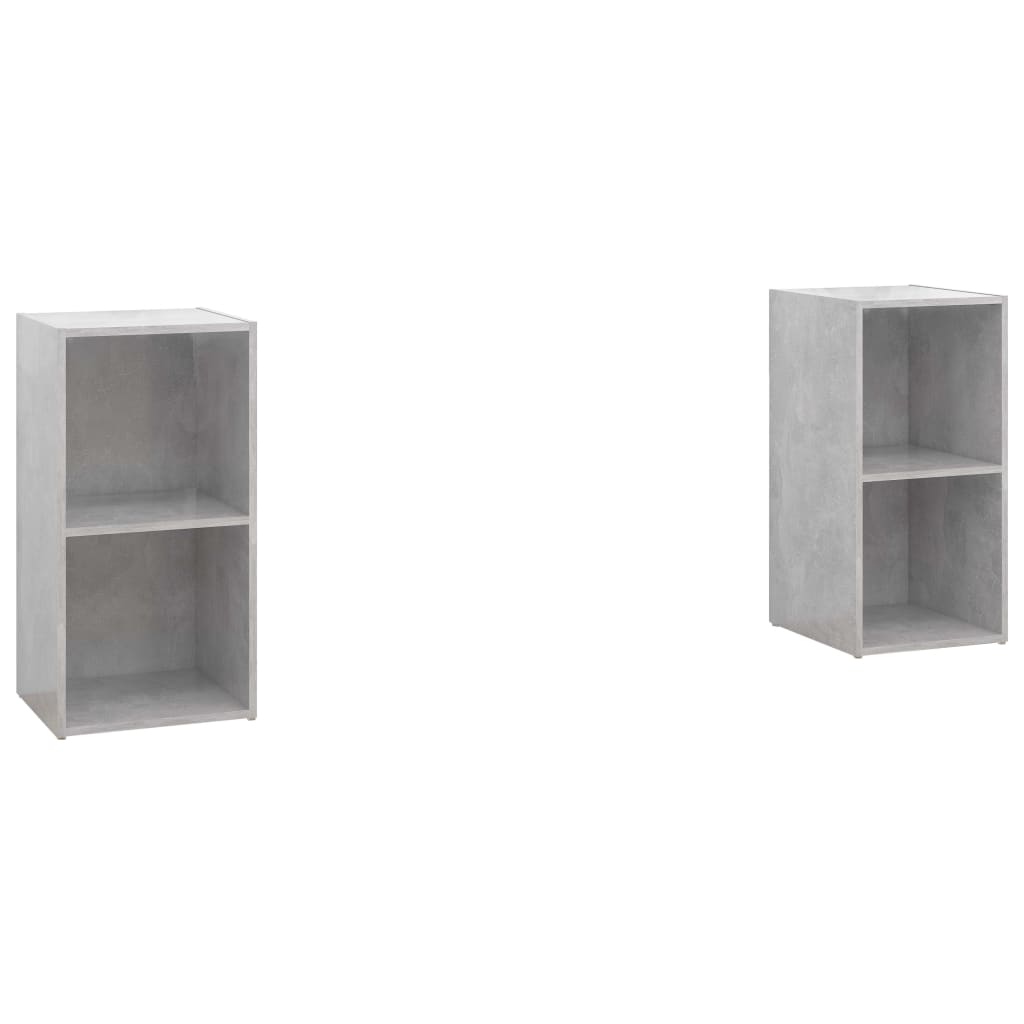 Tv Skříňky 2 Ks Betonově Šedé 72X35X36,5 Cm Kompozitní Dřevo Betonová Šedá