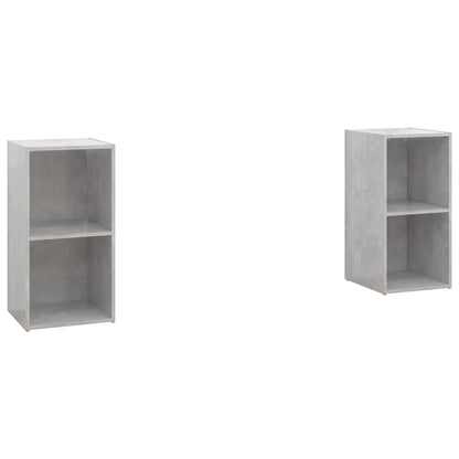 Tv Skříňky 2 Ks Betonově Šedé 72X35X36,5 Cm Kompozitní Dřevo Betonová Šedá