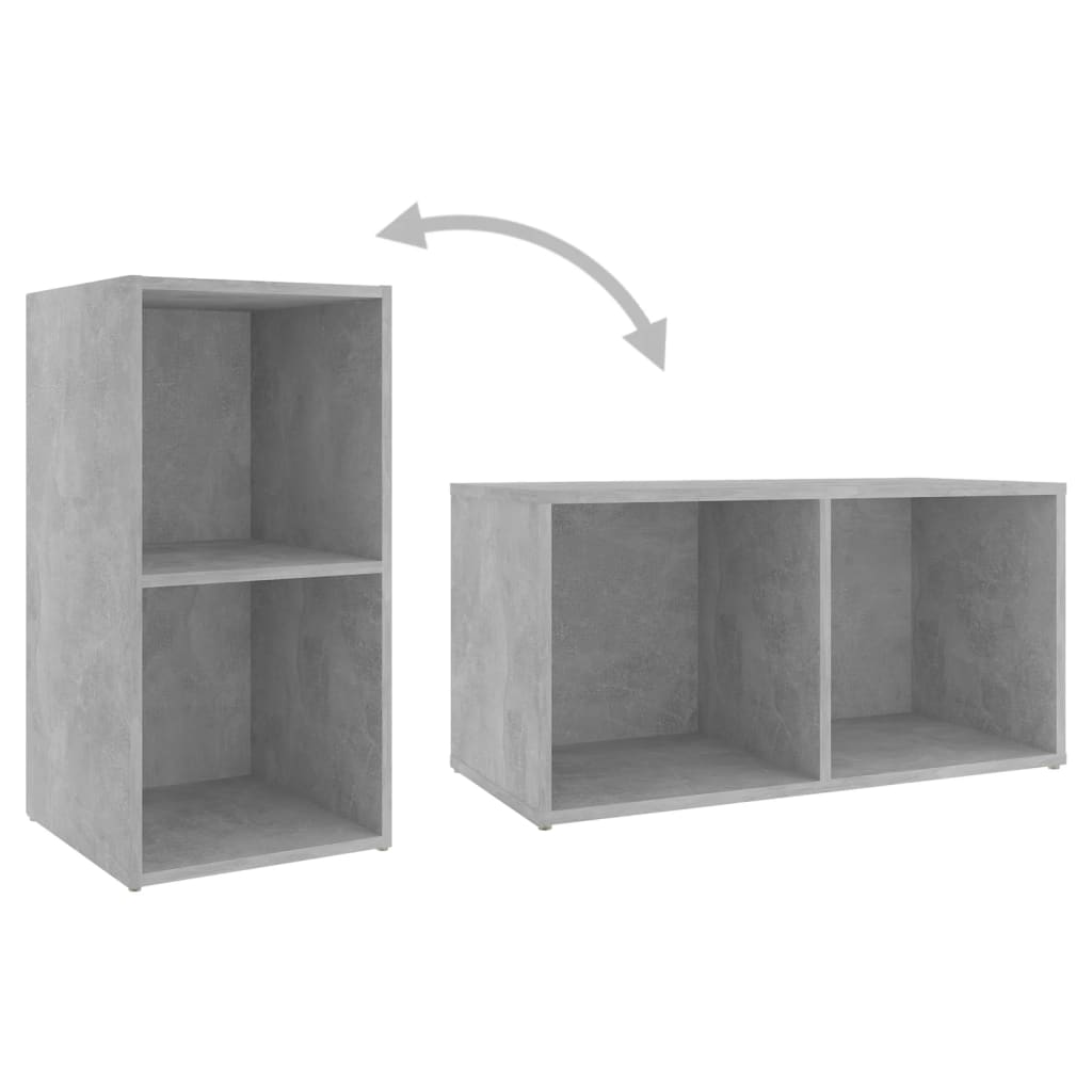 Tv Skříňky 2 Ks Betonově Šedé 72X35X36,5 Cm Kompozitní Dřevo Betonová Šedá