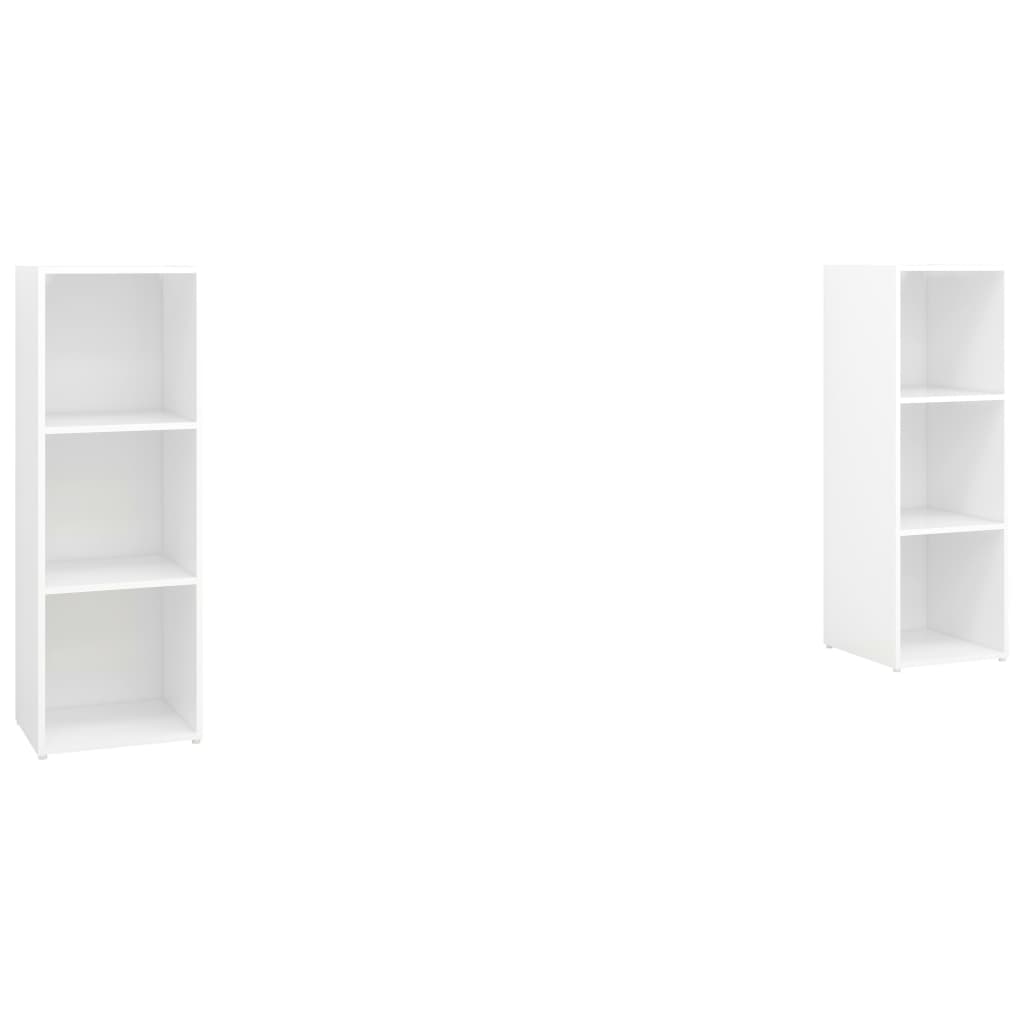 Tv Skříňky 2 Ks Bílé 107 X 35 X 37 Cm Dřevotříska