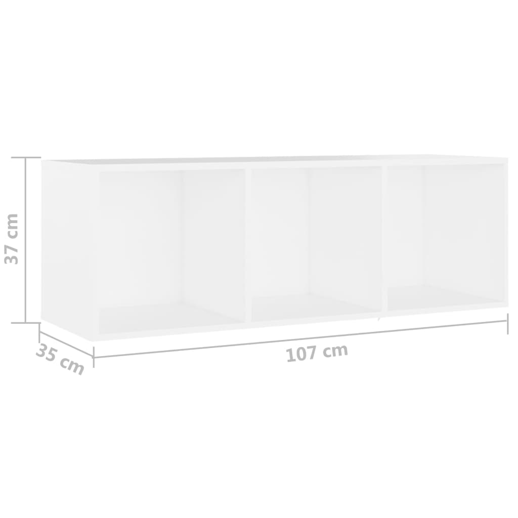 Tv Skříňky 2 Ks Bílé 107 X 35 X 37 Cm Dřevotříska
