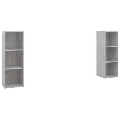 Tv Skříňky 2 Ks Betonově Šedé 107 X 35 X 37 Cm Dřevotříska