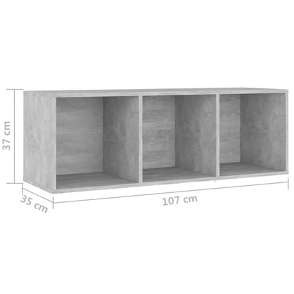 Tv Skříňky 2 Ks Betonově Šedé 107 X 35 X 37 Cm Dřevotříska