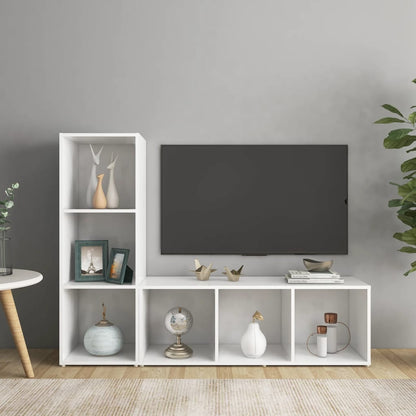 Tv Skříňky 2 Ks Šedé Vysoký Lesk 72X35X36,5 Cm Kompozitní Dřevo