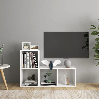 Tv Skříňky 2 Ks Šedé Vysoký Lesk 72X35X36,5 Cm Kompozitní Dřevo