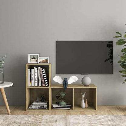 Tv Skříňky 2 Ks Šedé Vysoký Lesk 72X35X36,5 Cm Kompozitní Dřevo