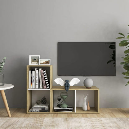 Tv Skříňky 2 Ks Šedé Vysoký Lesk 72X35X36,5 Cm Kompozitní Dřevo