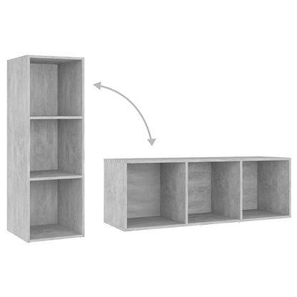 Tv Skříňky 3 Ks Betonově Šedé 107 X 35 X 37 Cm Dřevotříska