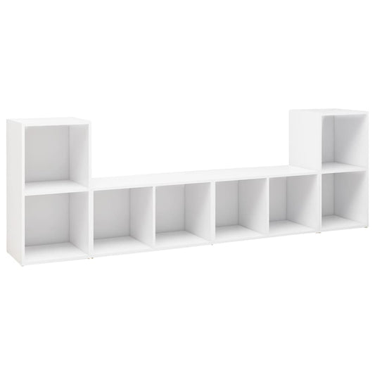 Tv Skříňky 4 Ks Bílé 72 X 35 X 36,5 Cm Kompozitní Dřevo