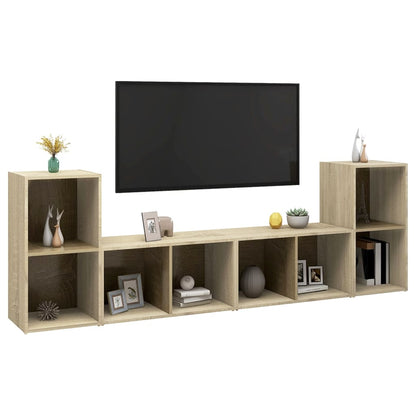 Tv Skříňky 4 Ks 72 X 35 X 36,5 Cm Kompozitní Dřevo