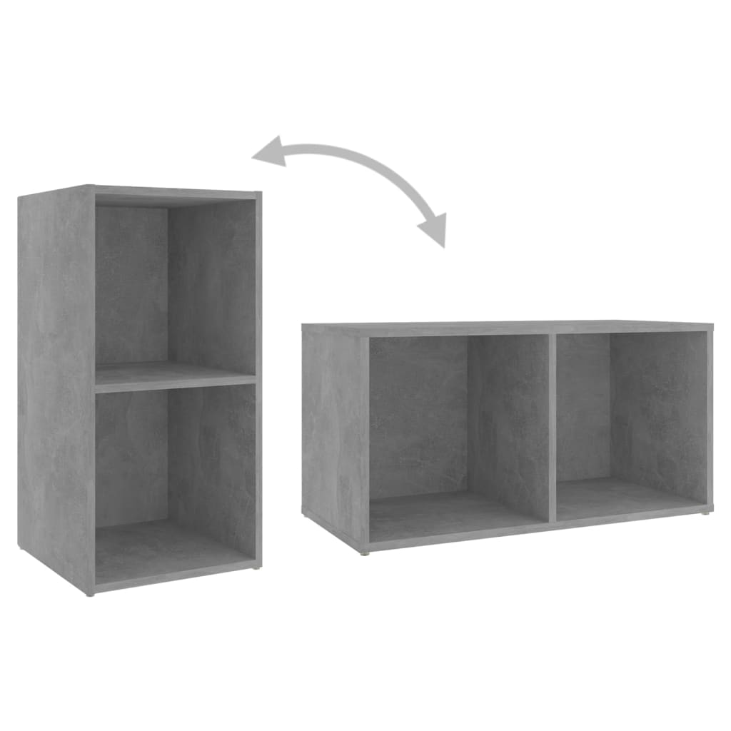 Tv Skříňky 4 Ks Betonově Šedé 72X35X36,5 Cm Kompozitní Dřevo
