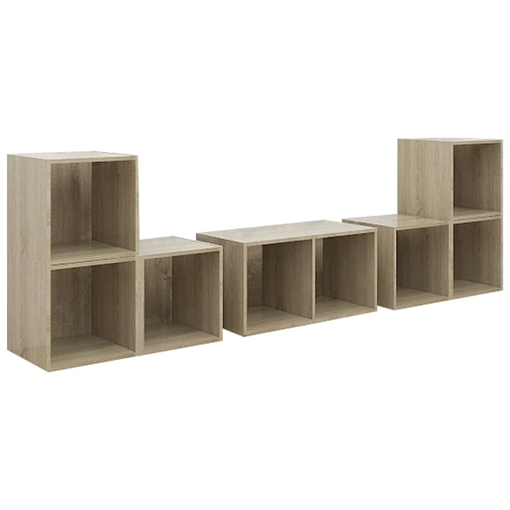 6Dílný Set Tv Skříněk Kompozitní Dřevo