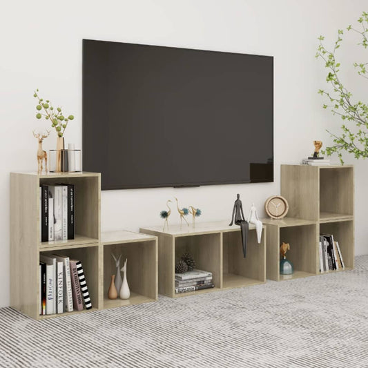 6Dílný Set Tv Skříněk Kompozitní Dřevo
