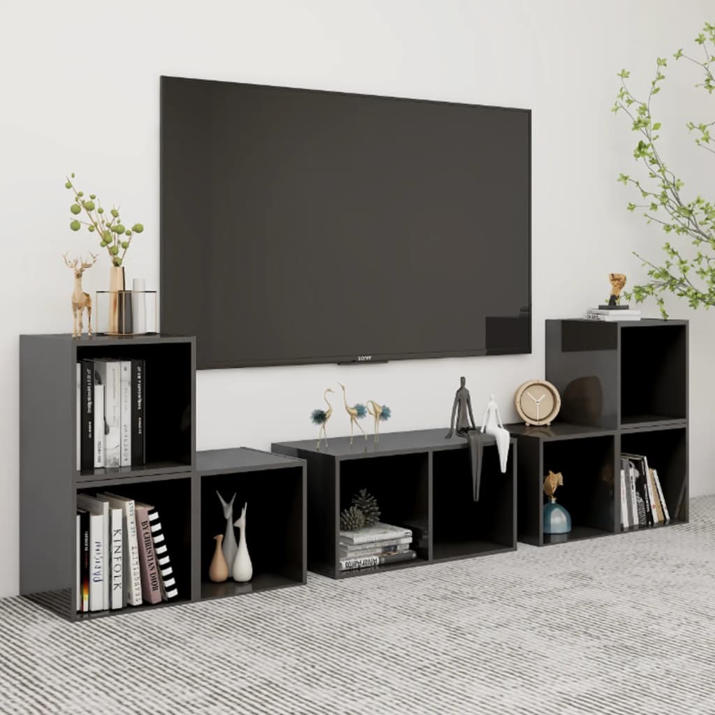6Dílný Set Tv Skříněk Kompozitní Dřevo