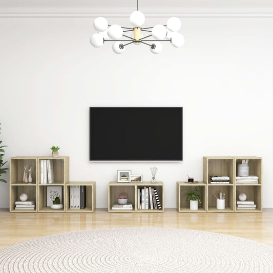 8Dílný Set Tv Skříněk Kompozitní Dřevo