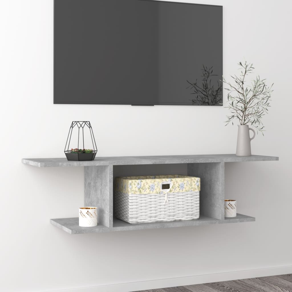 Nástěnná Tv Skříňka Betonově Šedá 103 X 30 X 26,5 Cm