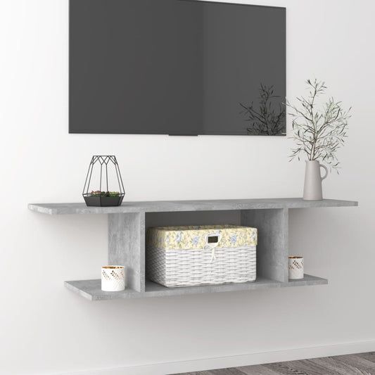Nástěnná Tv Skříňka Betonově Šedá 103 X 30 X 26,5 Cm