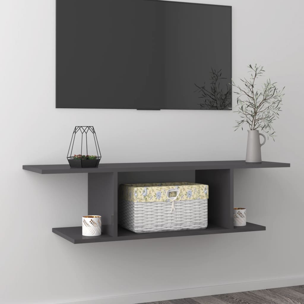 Nástěnná Tv Skříňka Betonově Šedá 103 X 30 X 26,5 Cm
