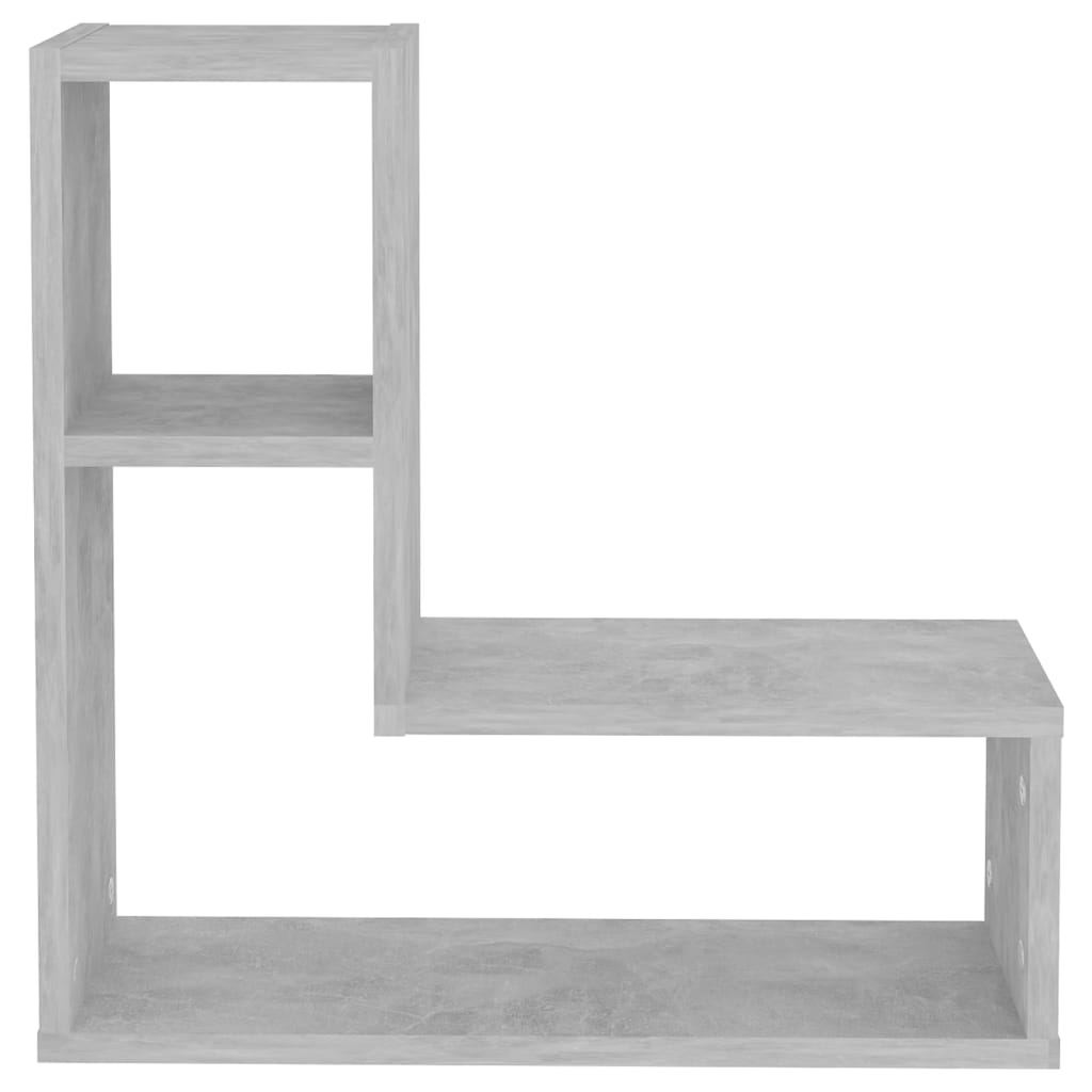 Nástěnné Police 2 Ks Betonově Šedé 50X15X50 Cm Kompozitní Dřevo
