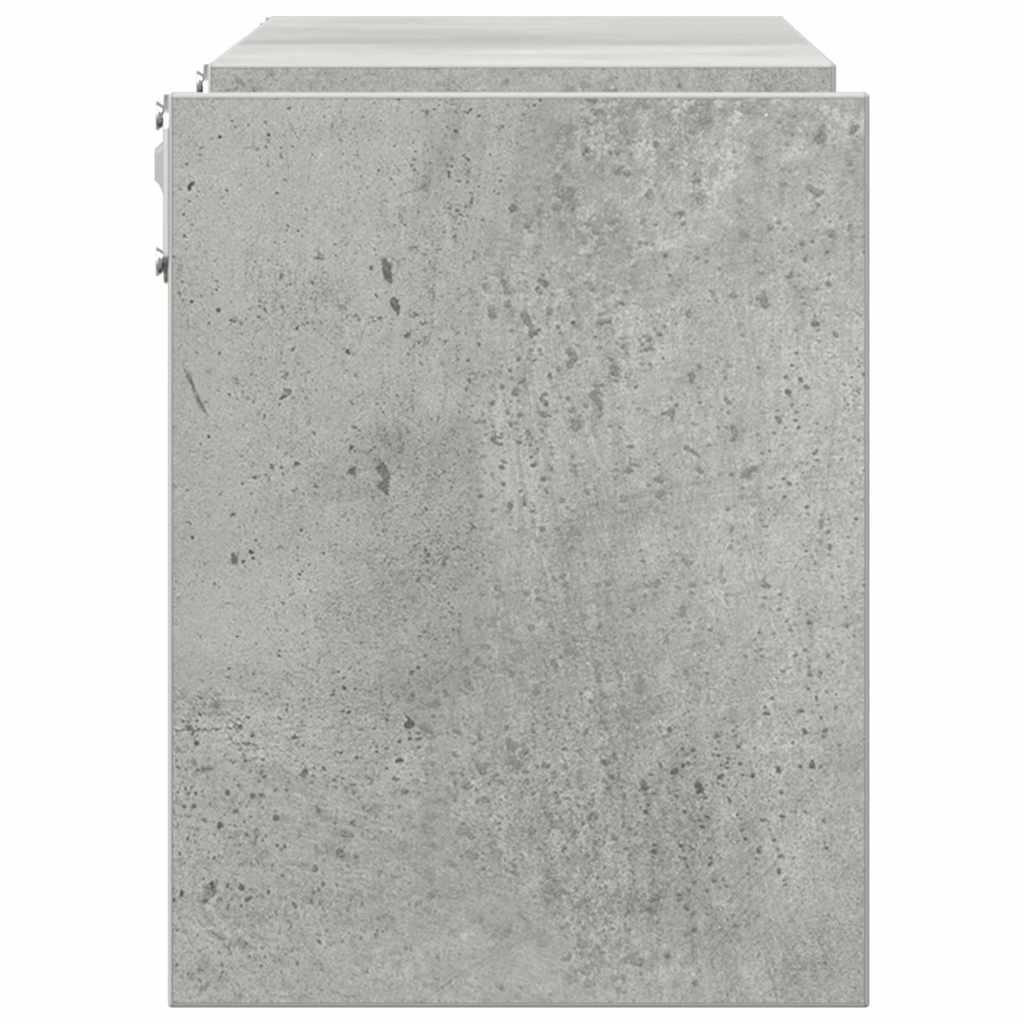Nástěnné Police 2 Ks Betonově Šedé 100X15X20Cm Kompozitní Dřevo