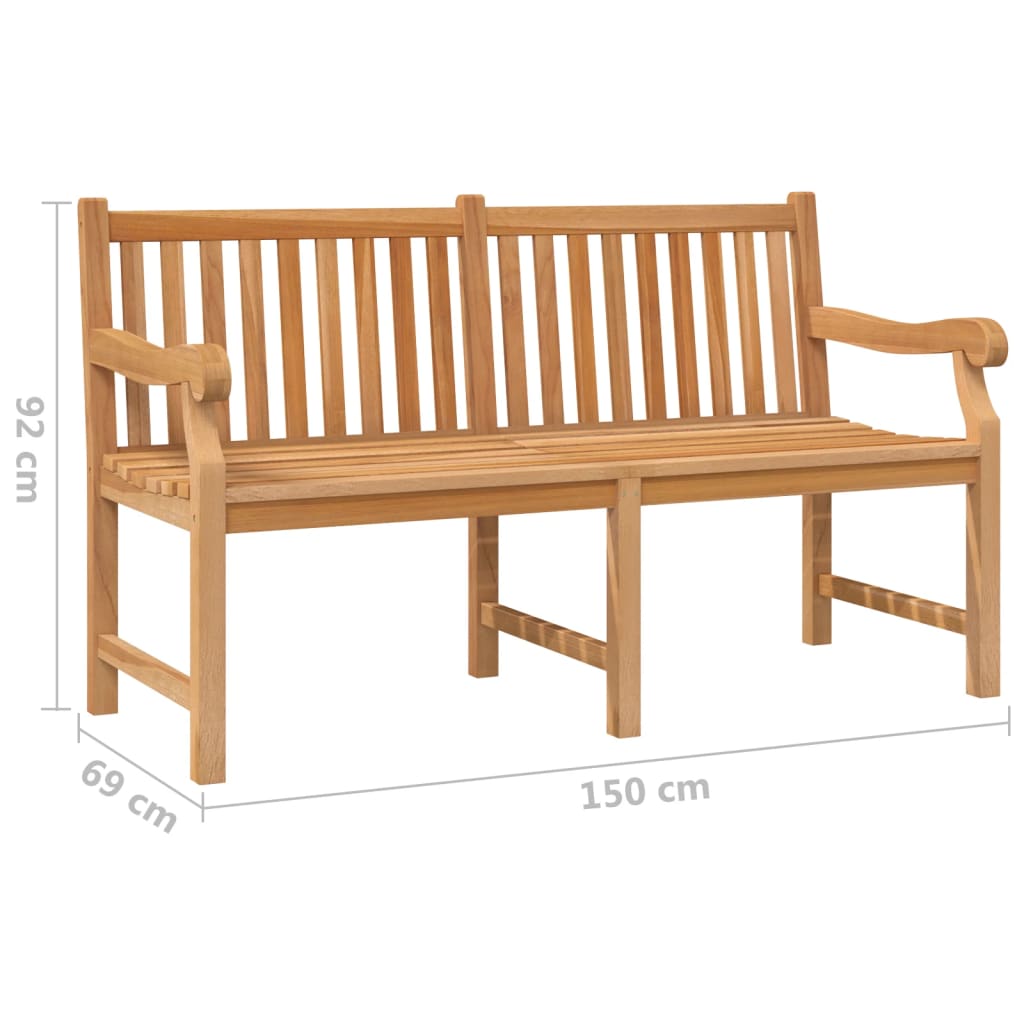 Zahradní Lavice 150 Cm Masivní Teakové Dřevo