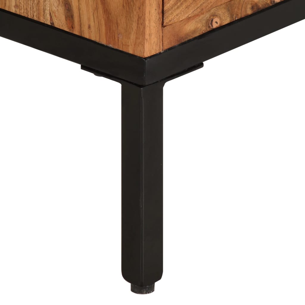 Tv Skříňka Medově Hnědá A Šedá 110 X 30 X 50 Cm Masivní Akácie