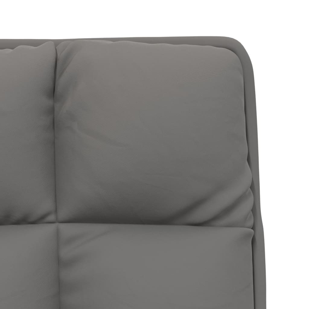 Relaxační Křeslo S Kovovým Rámem Světle Šedé Samet