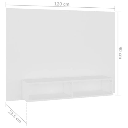 Nástěnná Tv Skříňka Bílá 120 X 23,5 X 90 Cm Dřevotříska