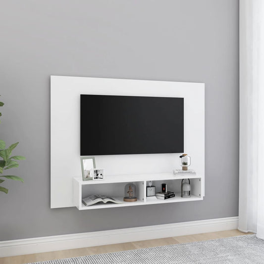 Nástěnná Tv Skříňka Bílá 120 X 23,5 X 90 Cm Dřevotříska