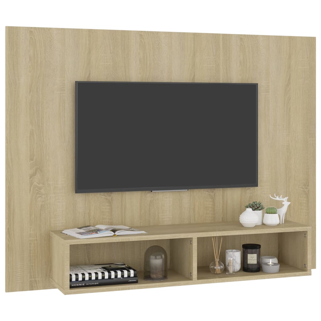 Nástěnná Tv Skříňka Dub Sonoma 120 X 23,5 X 90 Cm Dřevotříska