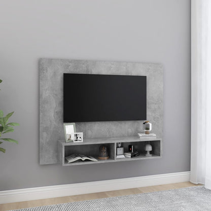 Nástěnná Tv Skříňka Betonově Šedá 120X23,5X90 Cm Dřevotříska