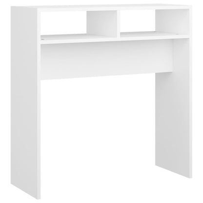 Konzolový Stolek Bílý 78 X 30 X 80 Cm Kompozitní Dřevo