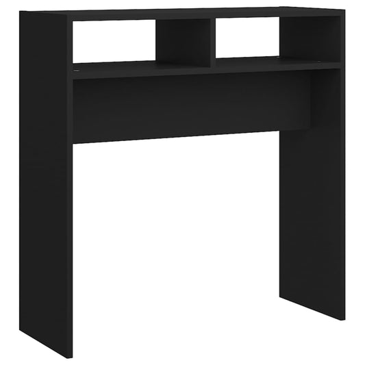 Konzolový Stolek Černý 78 X 30 X 80 Cm Kompozitní Dřevo