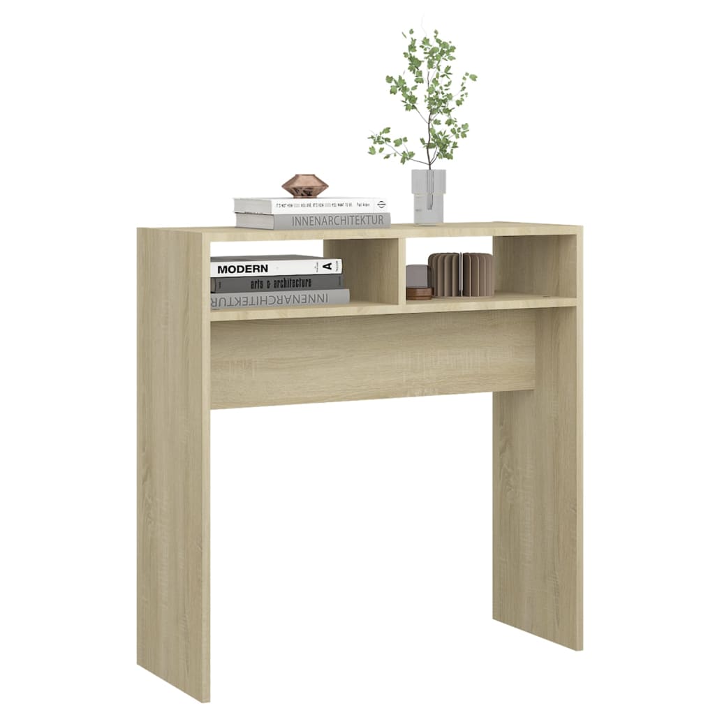 Konzolový Stolek Dub Sonoma 78 X 30 X 80 Cm Kompozitní Dřevo