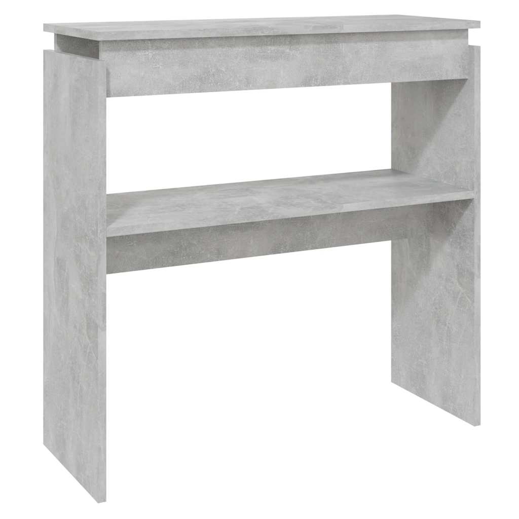 Konzolový Stolek Betonově Šedý 80 X 30 X 80 Cm Kompozitní Dřevo