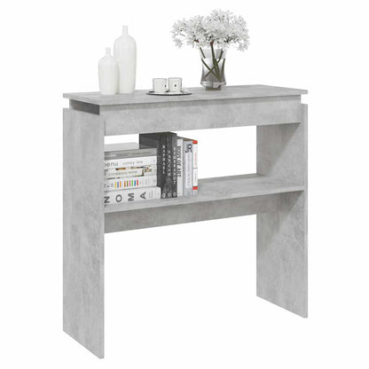 Konzolový Stolek Betonově Šedý 80 X 30 X 80 Cm Kompozitní Dřevo