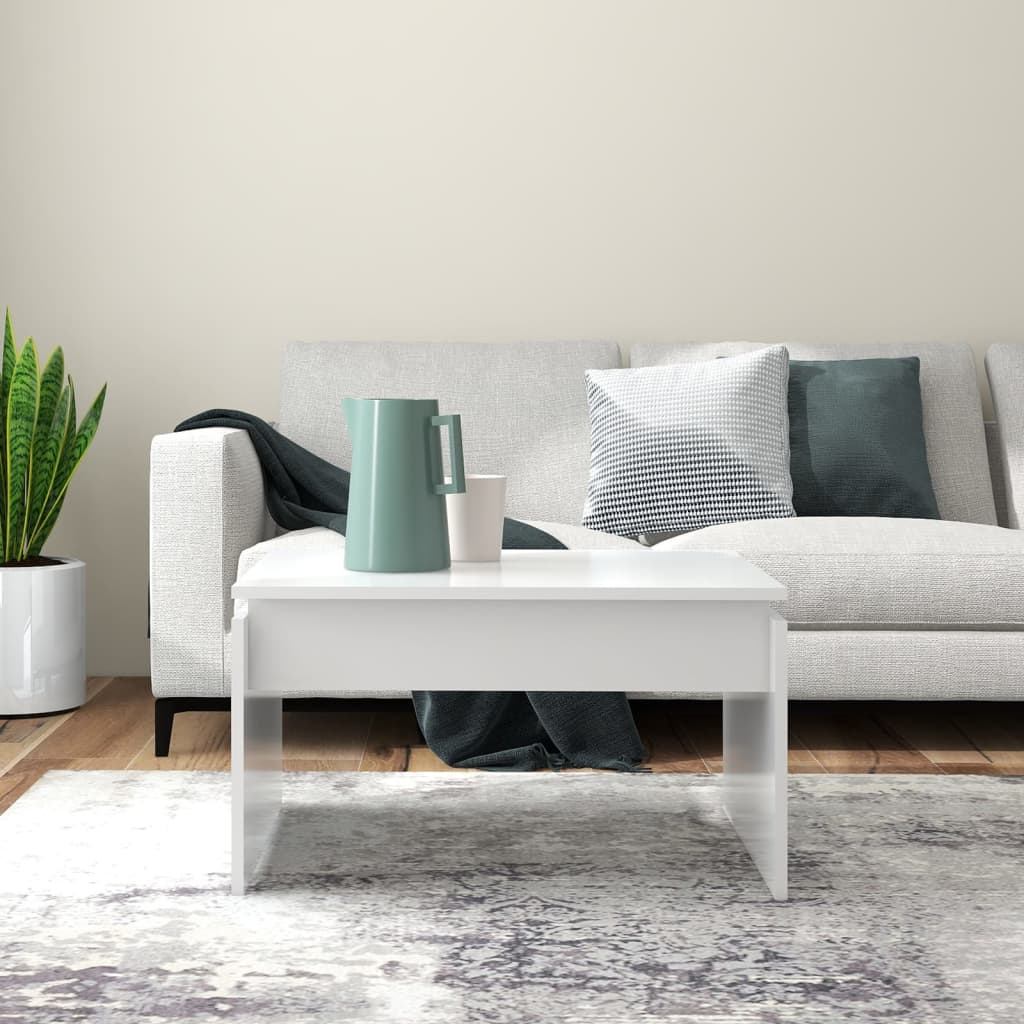 Konferenční Stolek Bílý 68 X 50 X 38 Cm Kompozitní Dřevo