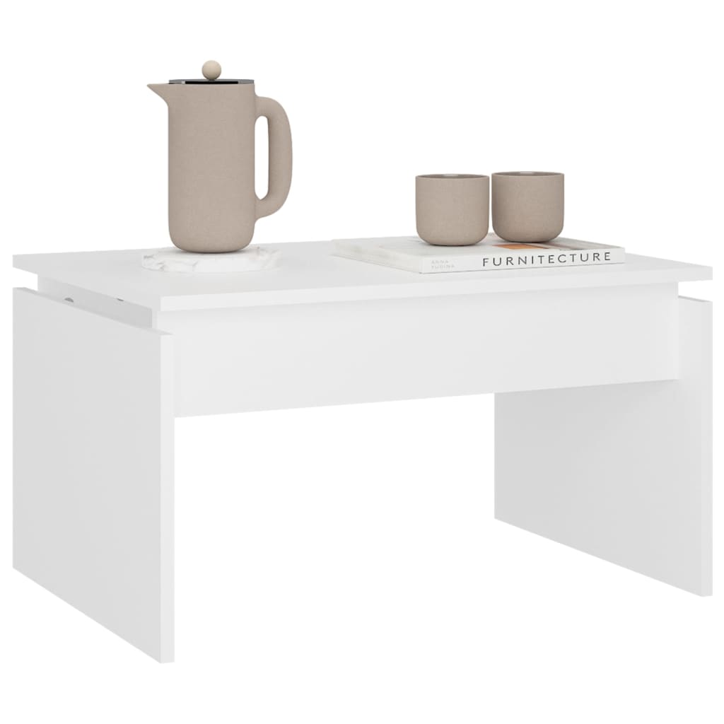 Konferenční Stolek Bílý 68 X 50 X 38 Cm Kompozitní Dřevo