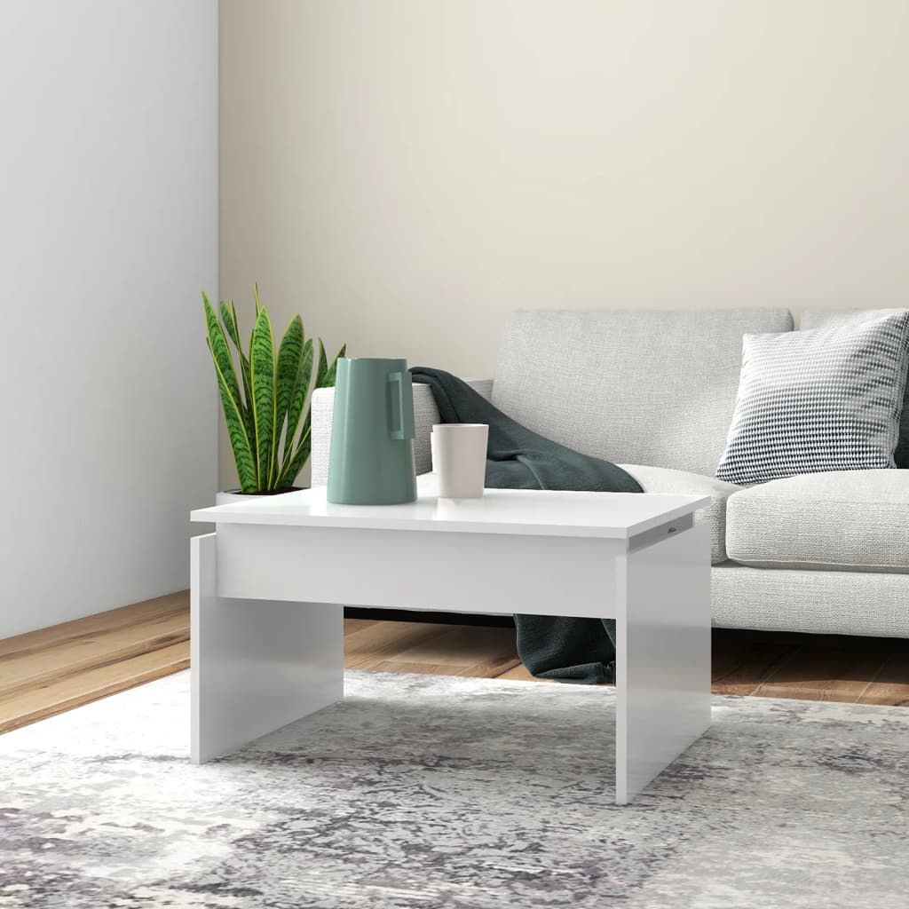 Konferenční Stolek Bílý 68 X 50 X 38 Cm Kompozitní Dřevo