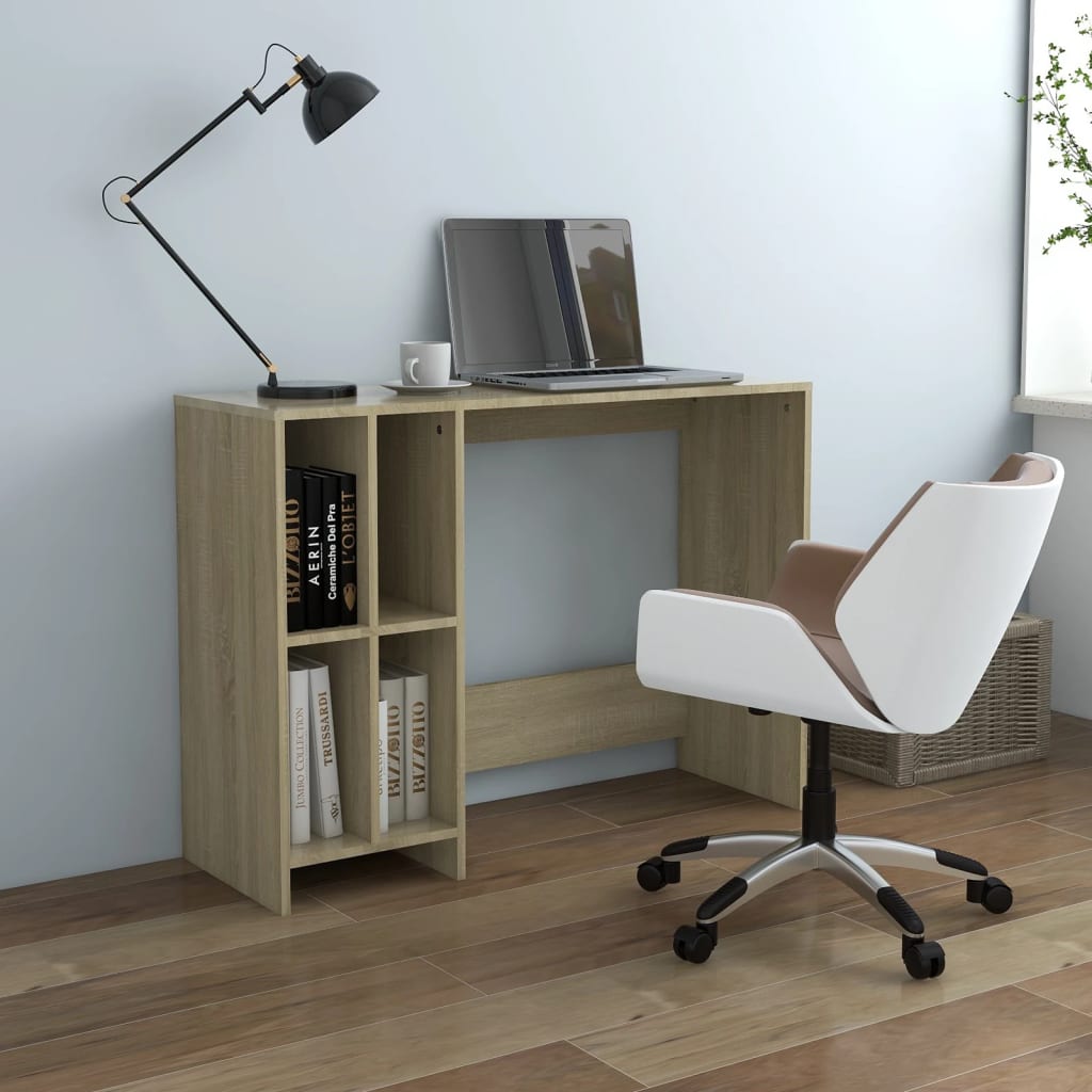 Stůl Na Notebook Betonově Šedý 102,5X35X75 Cm Kompozitní Dřevo