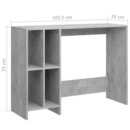 Stůl Na Notebook Betonově Šedý 102,5X35X75 Cm Kompozitní Dřevo