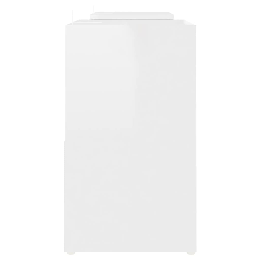 Tv Skříňka Bílá S Vysokým Leskem 104X30X52 Cm Kompozitní Dřevo