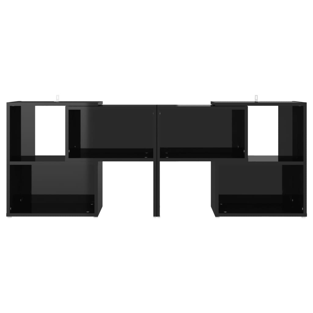 Tv Skříňka Černá S Vysokým Leskem 104X30X52 Cm Kompozitní Dřevo