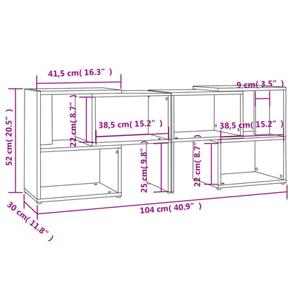Tv Skříňka Šedá S Vysokým Leskem 104X30X52 Cm Kompozitní Dřevo